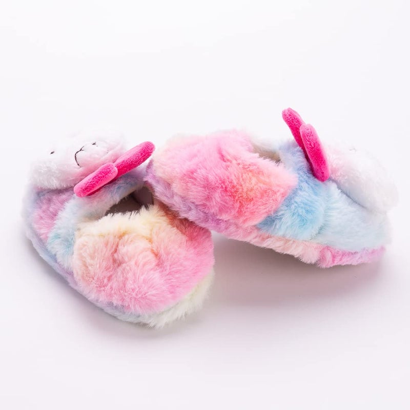 Enteer Baby Girls' Rabbit Slipper 7-8 M US Toddler Pink - Image 3